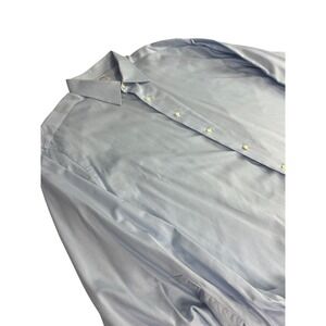 Vintage Brooks Brothers Lt Blue Pinstripe Dress Shirt 18-35 French Cuff USA A5